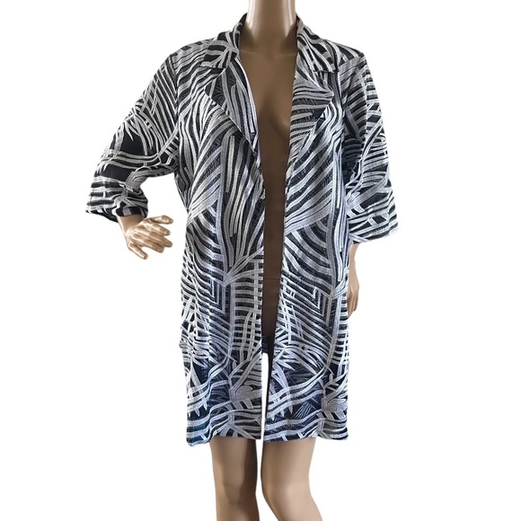 Chico's Sweaters - CHICO'S Travelers Jacket Strip Open Front